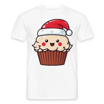 Muffin Cake Baking Christmas - Men's T-Shirt - white - Front - AI Model Male 178 dark (178cm)