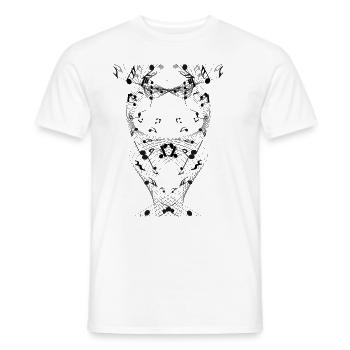 Musiknoten - Männer T-Shirt - Weiß - Vorne - AI Model Male 178 dark (178cm)