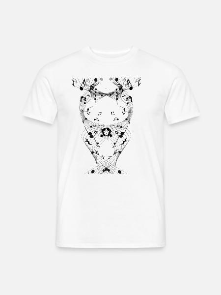 Musiknoten - Männer T-Shirt - Weiß