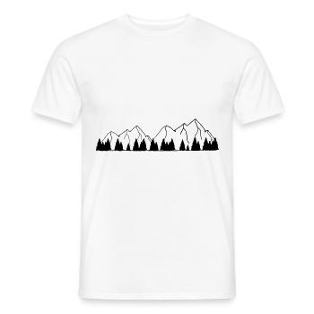 Paysage de montagne montagne montagnes paysage - T-shirt homme - blanc - Devant - AI Model Male 178 dark (178cm)