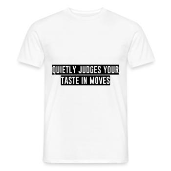 Juge tranquillement vos goûts dans les films 4 - T-shirt homme - blanc - Devant - AI Model Male 178 dark (178cm)