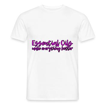 Essential Oils Make Everything Better 7 - Men's T-Shirt - white - Front - AI Model Male 178 dark (178cm)