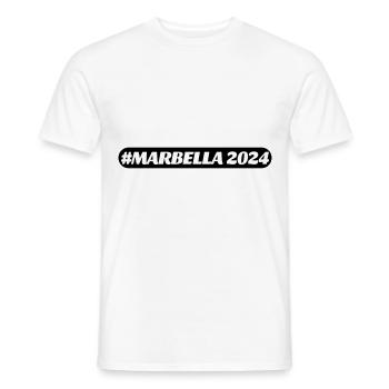 Marbella 2024 - Men's T-Shirt - white - Front - AI Model Male 178 dark (178cm)