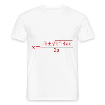 Formule quadratique pour la classe de mathématiques 2 - T-shirt homme - blanc - Devant - AI Model Male 178 dark (178cm)