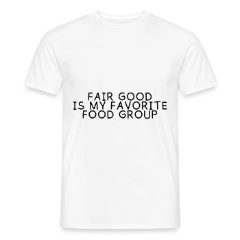Fair Food Is My Favorite Food Group 3 - Men's T-Shirt - white - Front - AI Model Male 178 dark (178cm)