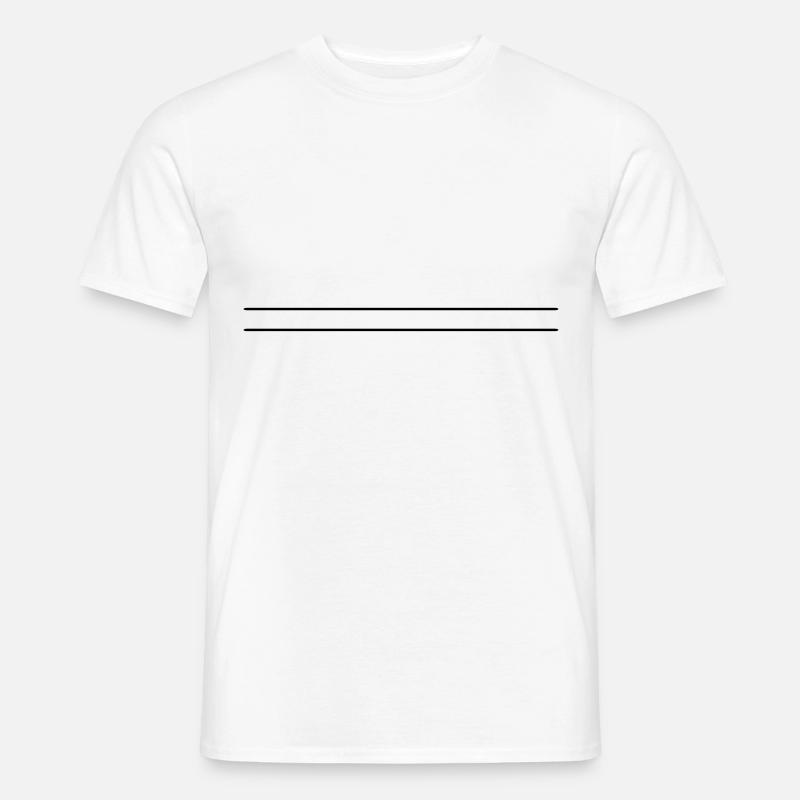 Zwei Striche - Männer T-Shirt - Weiß