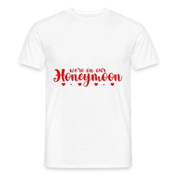 We're On Our Honeymoon - Männer T-Shirt - Weiß - Vorne - AI Model Male 178 dark (178cm)