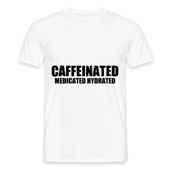 Caféiné Médicamenteux Hydraté 4 - T-shirt homme - blanc - Devant - AI Model Male 178 dark (178cm)