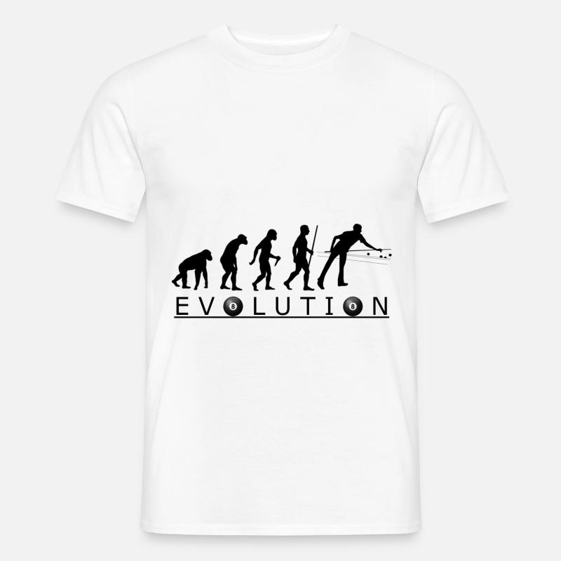 Evolution Pool Billard - Männer T-Shirt - Weiß