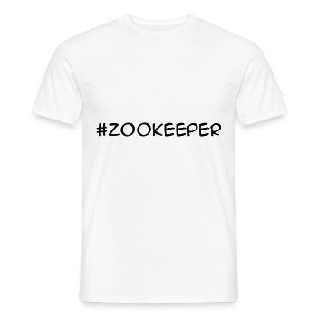 Retro Graphic Animal Keeper Zoo Keeper Animal Love - Männer T-Shirt - Weiß - Vorne - AI Model Male 178 dark (178cm)
