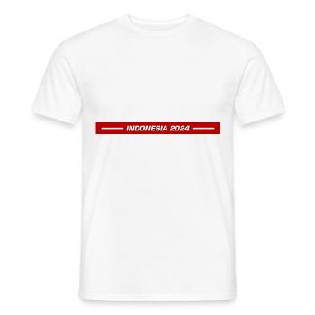 Indonesia 2024 - Männer T-Shirt - Weiß - Vorne - AI Model Male 178 dark (178cm)