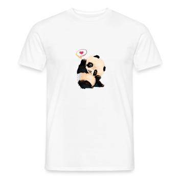 Cute baby panda - Men's T-Shirt - white - Front - AI Model Male 178 dark (178cm)