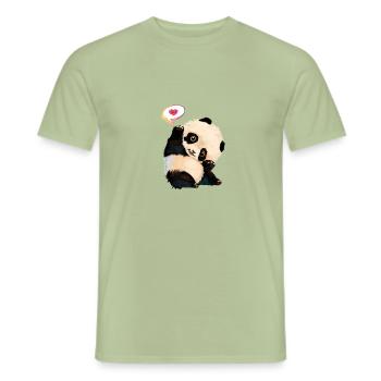 Netter Baby Panda - Männer T-Shirt - Sage - Vorne - AI Model Male 178 light (178cm)