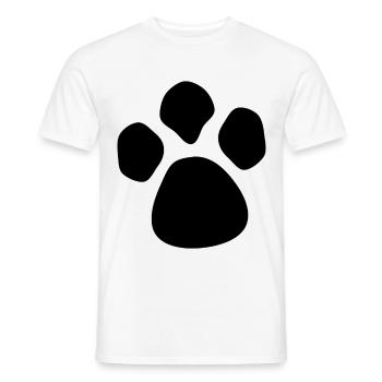 Dog paw - Men's T-Shirt - white - Front - AI Model Male 178 dark (178cm)