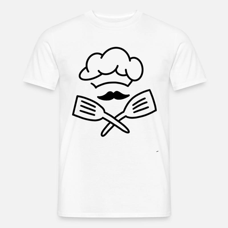 Kochen Küche Koch Restaurant - Männer T-Shirt - Weiß