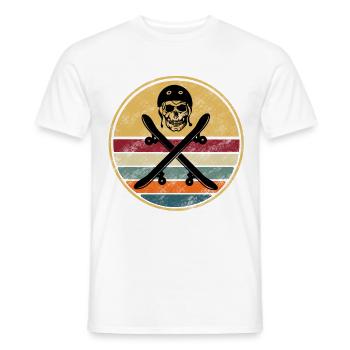 Skateboard Skate Skateboarding - Men's T-Shirt - white - Front - AI Model Male 178 dark (178cm)