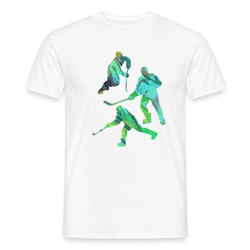 Eishockey, Hockey, Graffiti, bunt, stencil - Männer T-Shirt - Weiß - Vorne - AI Model Male 178 dark (178cm)