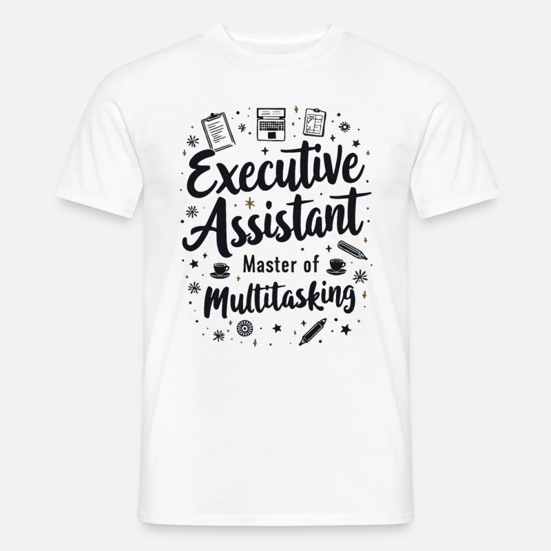 Assistent der Geschäftsführung Multitasking Expert - Männer T-Shirt - Weiß