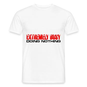 Extremely Busy Doing Nothing 7 - Männer T-Shirt - Weiß - Vorne - AI Model Male 178 dark (178cm)