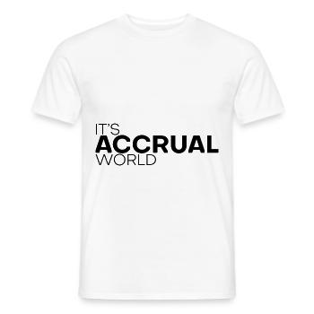 It's Accrual World 4 - Männer T-Shirt - Weiß - Vorne - AI Model Male 178 dark (178cm)