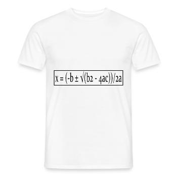 Formule quadratique pour la classe de mathématiques 5 - T-shirt homme - blanc - Devant - AI Model Male 178 dark (178cm)