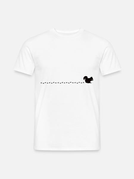 Eichhörnchen Nagetiere Streifenhörnchen Spuren - Männer T-Shirt - Weiß