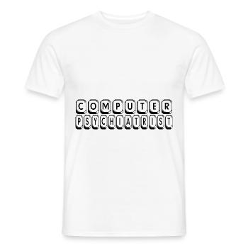 Psychiatre en informatique - T-shirt homme - blanc - Devant - AI Model Male 178 dark (178cm)
