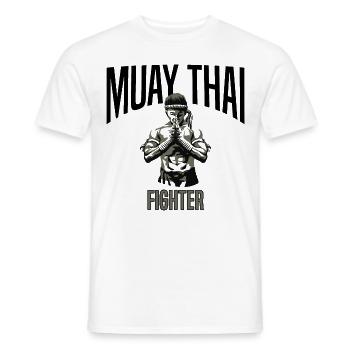 MUAY THAI - Men's T-Shirt - white - Front - AI Model Male 178 dark (178cm)