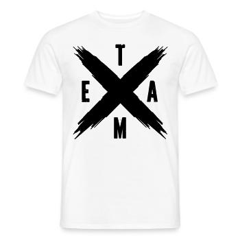 Team Symbol Kreuz - Männer T-Shirt - Weiß - Vorne - AI Model Male 178 dark (178cm)