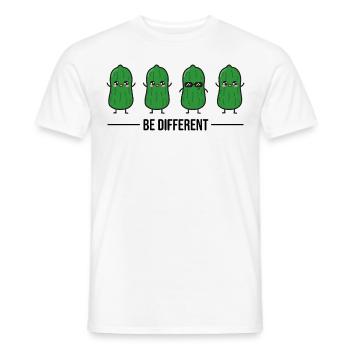 Be Different Saure Gurke Grillsaison Grillen - Männer T-Shirt - Weiß - Vorne - AI Model Male 178 dark (178cm)