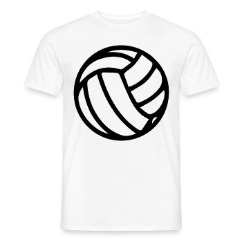 Volleyball - Männer T-Shirt - Weiß - Vorne - AI Model Male 178 dark (178cm)