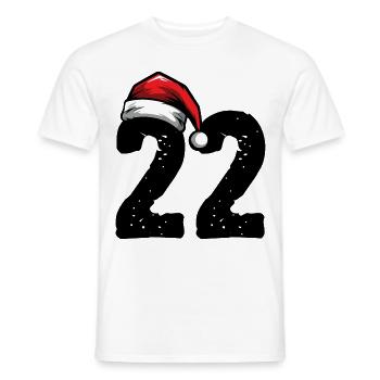 22 Number Christmas - Men's T-Shirt - white - Front - AI Model Male 178 dark (178cm)