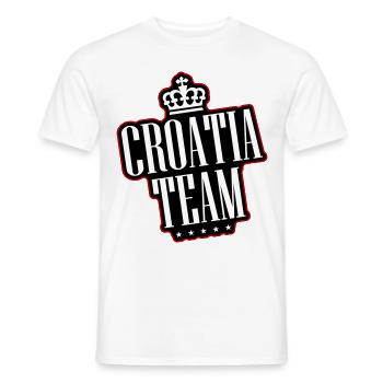 Croatia Team - Men's T-Shirt - white - Front - AI Model Male 178 dark (178cm)