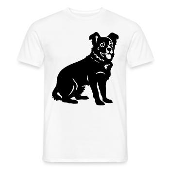 Corgi Hund Symbol - Männer T-Shirt - Weiß - Vorne - AI Model Male 178 dark (178cm)