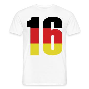 Maillot 16 numéros Allemagne - T-shirt homme - blanc - Devant - AI Model Male 178 dark (178cm)
