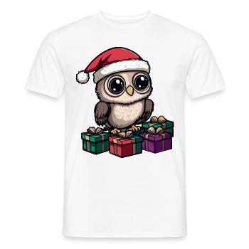 Eule Weihnachten Geschenke - Männer T-Shirt - Weiß - Vorne - AI Model Male 178 dark (178cm)