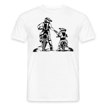 Motocross Father and Daughter - Men's T-Shirt - white - Front - AI Model Male 178 dark (178cm)