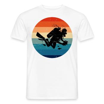 Scuba Diver Diver Scuba Diver Hommes - T-shirt homme - blanc - Devant - AI Model Male 178 dark (178cm)