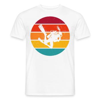 Men's Scuba Diver Diver Diving Diver - Men's T-Shirt - white - Front - AI Model Male 178 dark (178cm)