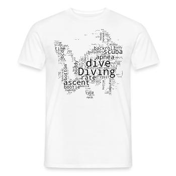 Scuba Diver Scuba Diver Kvinders Scuba Diving - Mænd T-shirt - hvid - Foran - AI Model Male 178 dark (178cm)
