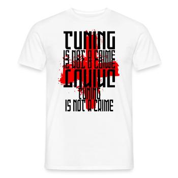 TUGEMA Tuning is not crime - Männer T-Shirt - Weiß - Vorne - AI Model Male 178 dark (178cm)
