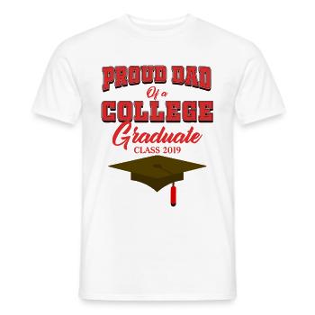 graduation college - Men's T-Shirt - white - Front - AI Model Male 178 dark (178cm)