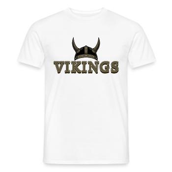 VIKINGS - Männer T-Shirt - Weiß - Vorne - AI Model Male 178 dark (178cm)