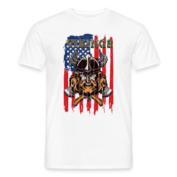 VIKINGS - Männer T-Shirt - Weiß - Vorne - AI Model Male 178 dark (178cm)