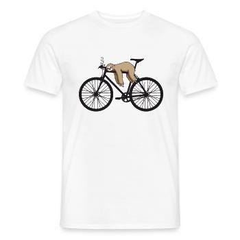 Lazy BICYCLE - Männer T-Shirt - Weiß - Vorne - AI Model Male 178 dark (178cm)