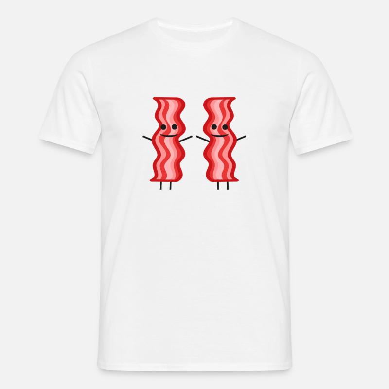 COMIC Bacon - Männer T-Shirt - Weiß