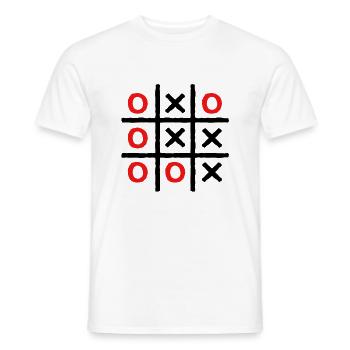 TIC TAC TOE - Men's T-Shirt - white - Front - AI Model Male 178 dark (178cm)