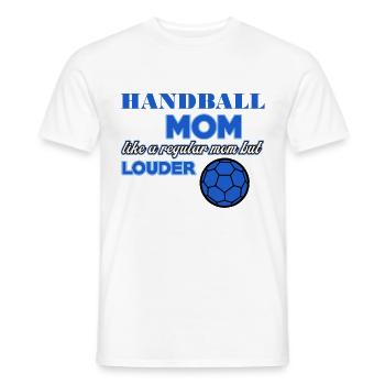 Handball mom like a regular mom but louder - Men's T-Shirt - white - Front - AI Model Male 178 dark (178cm)