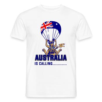 L'Australie appelle - T-shirt homme - blanc - Devant - AI Model Male 178 dark (178cm)