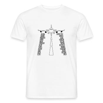 Airplane speaks - Men's T-Shirt - white - Front - AI Model Male 178 dark (178cm)